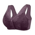 thumbnail image 1 of Riecok Bras for Older Women Plus Size Lace Front Closure Bras Full Coverage Support Bras Breathable Comfortable Bras, 1 of 1