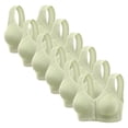 thumbnail image 1 of Riecok Bras for Women Plus Size Front Closure 6 Pack Wireless Bras with Support Push up Stretch Sport Bras, 1 of 3