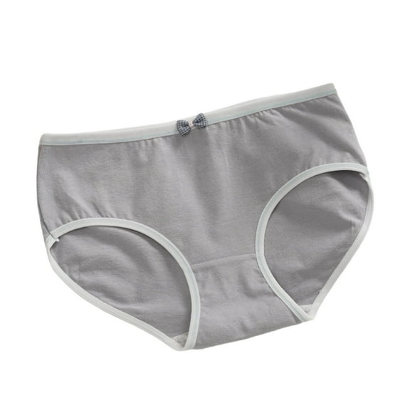 Riecok Briefs for Women Plus Size High Waist Stretch Solid Breathable Soft Comfortable Briefs Blue L