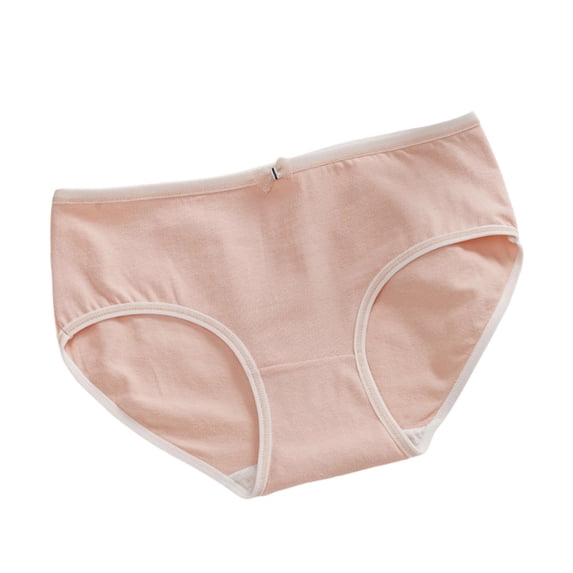 Riecok Briefs for Women Plus Size High Waist Stretch Solid Breathable Soft Comfortable Briefs Pink XL