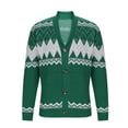 thumbnail image 1 of qelini Cardigan Sweaters for Men Christmas V Neck Knitted Sweaters Printed Long Sleeve Tops Trendy Casual Outerwear, 1 of 4