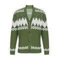 thumbnail image 1 of qelini Cardigan Sweaters for Men Christmas V Neck Knitted Sweaters Printed Long Sleeve Tops Trendy Casual Outerwear, 1 of 4