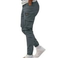 thumbnail image 1 of Riecok Cargo Sweatpants for Men Drawstring Elastic Waist Baggy Pants Solid Athletic Track Pants Gray L, 1 of 6
