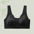 thumbnail image 1 of Riecok Comfort Bras for Women Wireless Seamless Plus Size Gathered Soft Breathable Daliy Sport Bras Black M, 1 of 4