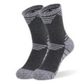 thumbnail image 1 of Riecok Cotton Socks for Women Thick Thermal Cushioned Crew Socks Mid Calf Stretched Athletic Socks for Travel Hiking and Running, 1 of 3
