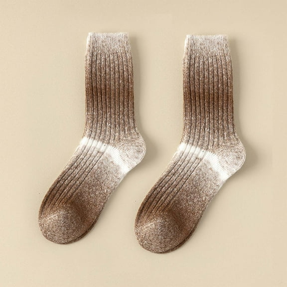 Riecok Cotton Socks for Women Thick Thermal Cushioned Crew Socks Mid Calf Stretched Plush Warm Sleeping Socks for Everyday Wear