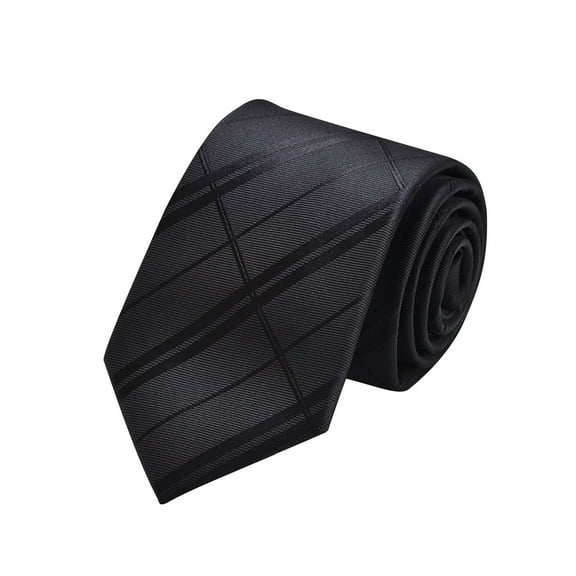 Riecok Dress Ties for Men Solid Color Classic Woven Formal Men Bowtie Party Wedding Neckwear Black Free Size