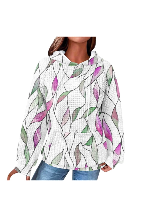 Fall Sweatshirts for Women Raglan Sleeve Hooded Drawstring Pullover Drawstring Pullover Tops with Pocket Cozy Casual Clothes