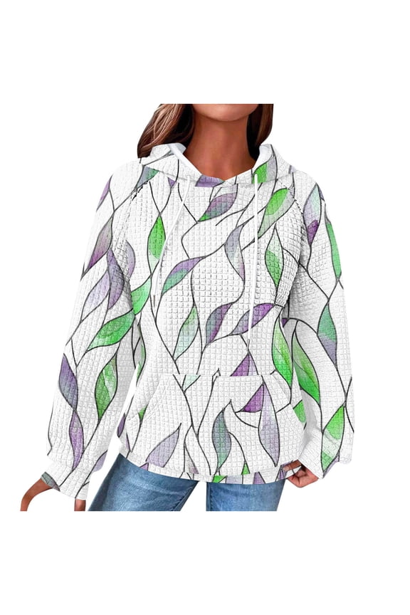 Fall Sweatshirts for Women Raglan Sleeve Hooded Drawstring Pullover Drawstring Pullover Tops with Pocket Cozy Casual Clothes