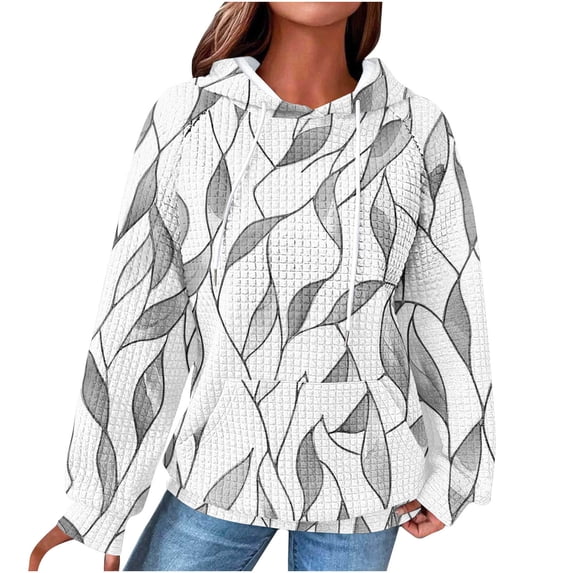 Riecok Fall Sweatshirts for Women Raglan Sleeve Hooded Drawstring Pullover Drawstring Pullover Tops with Pocket Cozy Casual Clothes