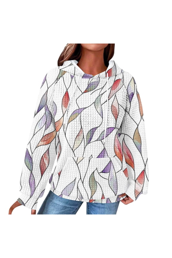 Fall Sweatshirts for Women Raglan Sleeve Hooded Drawstring Pullover Drawstring Pullover Tops with Pocket Cozy Casual Clothes