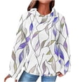 thumbnail image 1 of Riecok Fall Sweatshirts for Women Raglan Sleeve Hooded Drawstring Pullover Drawstring Pullover Tops with Pocket Cozy Casual Clothes, 1 of 5