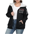 thumbnail image 1 of Riecok Fleece Jacket Women Plus Size Christmas Long Sleeve Hooded Jackets Zip Up Coats with Pockets Stylish Warm Outerwear, 1 of 5
