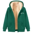 thumbnail image 1 of Riecok Fleece Lined Jacket Women Long Sleeve Hooded Jackets Zip Up Coats with Pockets Casual Trendy Outerwear, 1 of 7