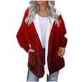 thumbnail image 1 of Riecok Fleece Lined Jacket Women Long Sleeve Jackets Zip Up Fuzzy Gradient Coats with Pockets Casual Trendy Clothes, 1 of 5
