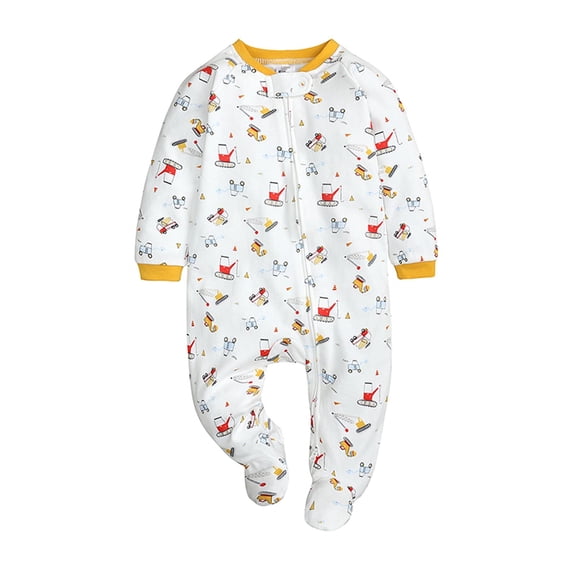 Riecok Girl Baby Clothes Cute and Comfortable Baby Footie for Daily Wear and Photos White -9 Months