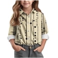 thumbnail image 1 of Riecok Girls Button down Shirt Lapel Collared Cute Printed Blouse Long Sleeve Lightweight Basic Trendy Fall Tops, 1 of 5