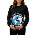 thumbnail image 1 of Riecok Graphic Maternity Sweatshirt Crewneck Pullover Funny Printed Long Sleeve Tops Loose Pregnant Outwear, 1 of 6