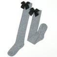 thumbnail image 1 of Riecok Halloween Socks Women Lightweight Cushioned Bow Crew Socks Knee High Stretched Winter Warm Socks for Cold Weather, 1 of 2