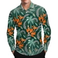 thumbnail image 1 of Riecok Hawaiian Shirt for Men Large Lapel Long Sleeve Button down Outdoor Daily Athletic Clothes Multicolor 2XL, 1 of 7