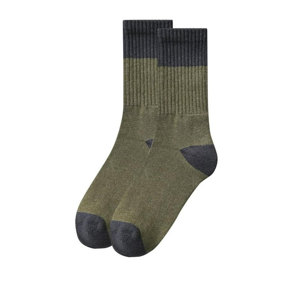 Riecok Hiking Socks Men Moisture Wicking Thick Thermal Cushioned Crew Socks Mid Calf Stretched Soft Comfortable Socks for Everyday Wear