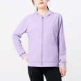 thumbnail image 1 of Riecok Hoodies for Girls Long Sleeves Zip up Round Neck Hooded Sweatshirts for Boys Girls Winter Casual Solid Color Toddler Sweatshirt with Pocket Purple 150, 1 of 7