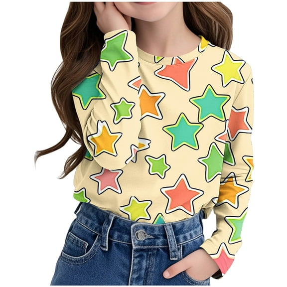 Riecok Hoodies for Teen Girls Long Sleeve Crew Neck Casual Pullover Spring Soft All-match Lightfleece Lined Tops Trendy Clothes Hoodie Sweatshirt Older Children Pullover Beige 11 T