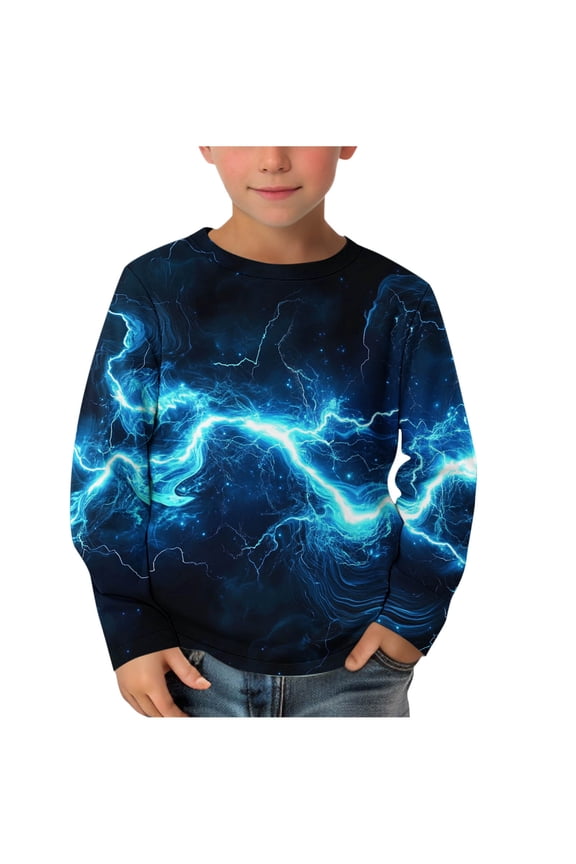 Hoodies for Teen Girls Long Sleeve Crew Neck Casual Spring Clothes Warm Fitted Basic Lightfleece Lined Tops Trendy Clothes Hoodie Sweatshirt Older Children Pullover Blue 4 T