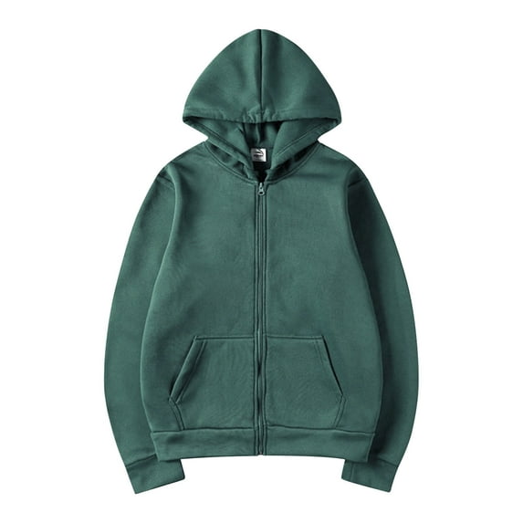 Riecok Jackets for Men Winter Long Sleeve Zip up Solid Color Coats with Pockets Stylish Clothes for Outdoor Activity