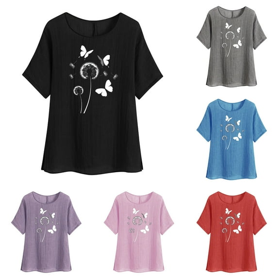 Riecok Kid Shirts for Girl 7 Crewneck Shirt Kids Clothes Toddler Kids Boy 2025 Comfortable Lightweight Trendy Outfits Blouses Top Summer L Purple