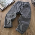 thumbnail image 1 of Riecok Kids Boys Girls Sweatpants Elastic Waist with Pockets Solid Color Casual Trackpants Gray 11 Years, 1 of 5