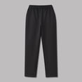thumbnail image 1 of Riecok Kids Boys Girls Sweatpants Stretch Elastic Waist with Pockets Solid Color Casual Trackpants Black 4 Years, 1 of 3