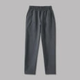 thumbnail image 1 of Riecok Kids Boys Girls Sweatpants Stretch Elastic Waist with Pockets Solid Color Casual Trackpants Dark Gray 8 Years, 1 of 3
