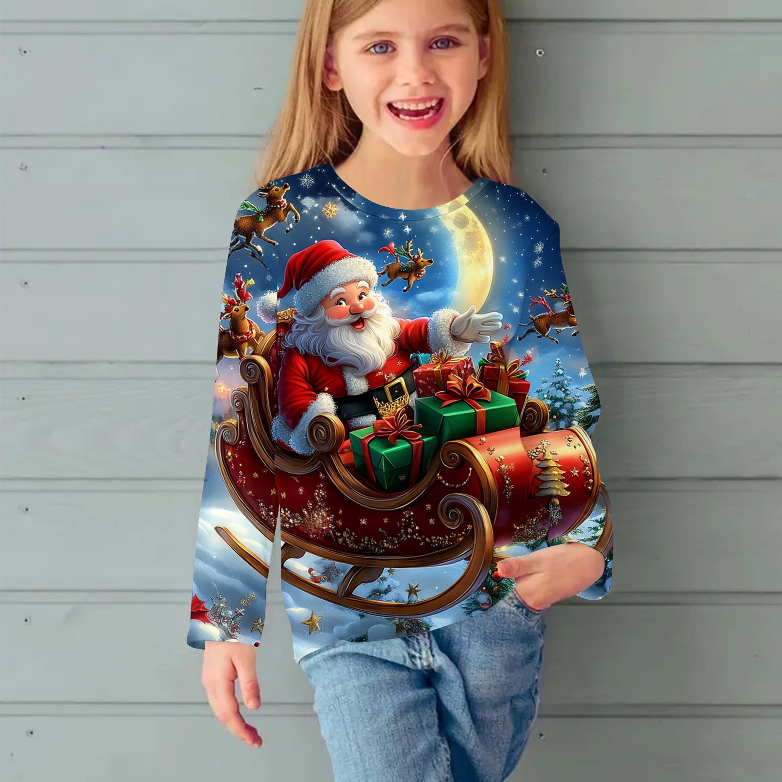 Kids Hoodies Girls Toddler Long Sleeve Crewneck Casual Spring Clothes Basic Fitted Outdoor Sports Shirt Trendy Outfits Hoodie Older Children Pullover Multicolor 130