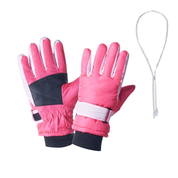 Riecok Kids Snow Ski Gloves Water Resistant Elastic Wrist Outdoor Sports Winter Warm Gloves for Cold Weather 9-15T