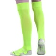 thumbnail image 1 of Riecok Kids Soccer Socks for Toddler Boys Girls Knee High Socks Cotton Sport Long Tube Sock All-match Comfort Soft Stretch Solid Assorted Breathable Kids' colorful socks for school Mint Green M, 1 of 3