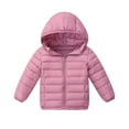 thumbnail image 1 of Riecok Kids Winter Coat with Pocket Long Sleeve Zip up Solid Color Outwear Jacket Clothes Pink 12 Years, 1 of 4