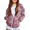 thumbnail image 1 of Riecok Kids Zip up Jacket with Pocket Long Sleeve Zip up Cute Print Fall Casual Coat Outwear Pink 4 Years, 1 of 8