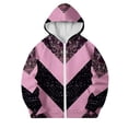 thumbnail image 1 of Riecok Kids Zip up Jacket with Pocket Long Sleeve Zip up Cute Print Fall Casual Coat Outwear Pink 7 Years, 1 of 4
