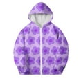 thumbnail image 1 of Riecok Kids Zip up Jacket with Pocket Long Sleeve Zip up Cute Print Fall Soft Comfy Coat for Boys Girls Purple 5 Years, 1 of 5