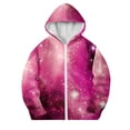 thumbnail image 1 of Riecok Kids Zip up Jacket with Pocket Long Sleeve Zip up Cute Print Fashion Casual Outwear Hot Pink 8 Years, 1 of 5