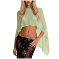 thumbnail image 1 of Riecok Knit Cover Up for Women Long Sleeve Crochet Sun Protection Cover Ups Summer Beach Vacation Tops, 1 of 5