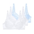 thumbnail image 1 of Riecok Lace Bras for Women 3 Pack Underwire Bras Plus Size Push Up Bras Breathable Comfortable Bras, 1 of 4
