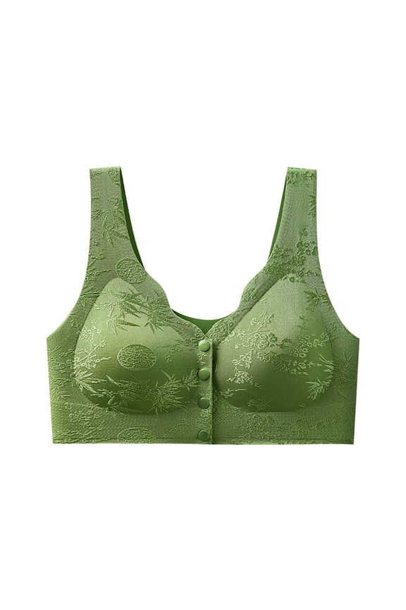 Lace Bras for Women Plus Size Seamless Wireless Bras with Support Push up Comfortable Bra with Removable Cups
