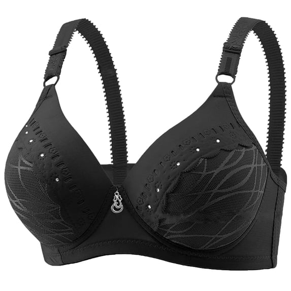 Riecok Lace Bras for Women Stretch Stretch Wireless Bras Plus Size Push Up Bras Breathable Comfortable Bras