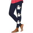 thumbnail image 1 of Riecok Legging Pants Women High Waist Casual Stretchy Ghost Print Workout Pants Trendy Streetwear, 1 of 4