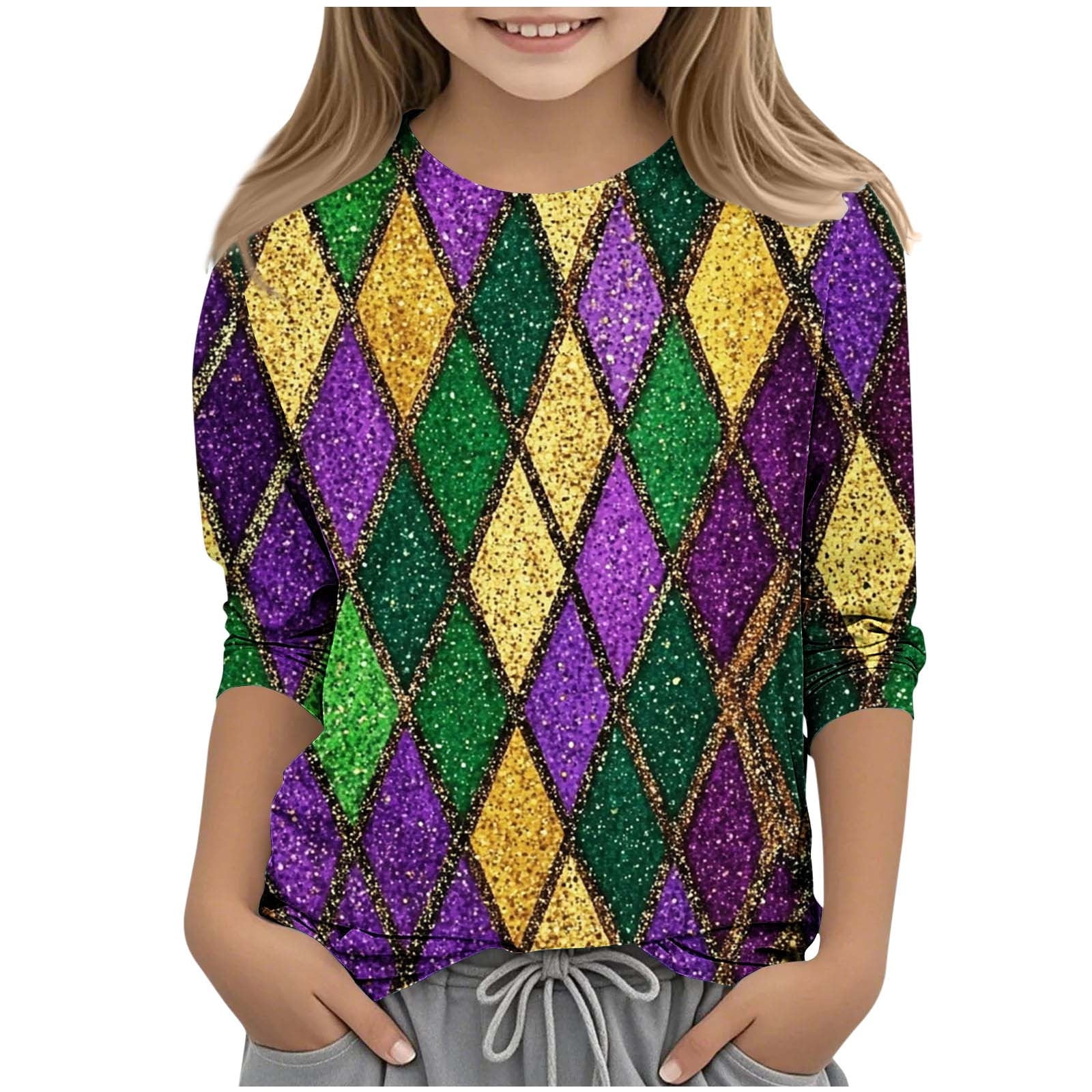 Mardi Gras Creations Youth Knife Pleat Skort - Purple main image 1