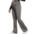 thumbnail image 1 of Riecok Maternity Yoga Pants High Waisted Stretchy Flare Leg Loungewear Pants Solid Support Belly Activewear Leggings, 1 of 6