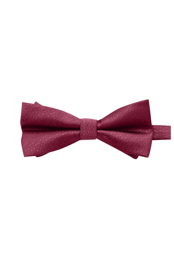 Mens Bow Tie Solid Color Double Fold Business Formal Men Bowtie Party Wedding Tie Red Free Size