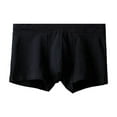 thumbnail image 1 of Riecok Mens Cotton Briefs Mid-Rise Stretch Breathable Soft Comfortable Tagless Plat Brifes Black XXL, 1 of 2